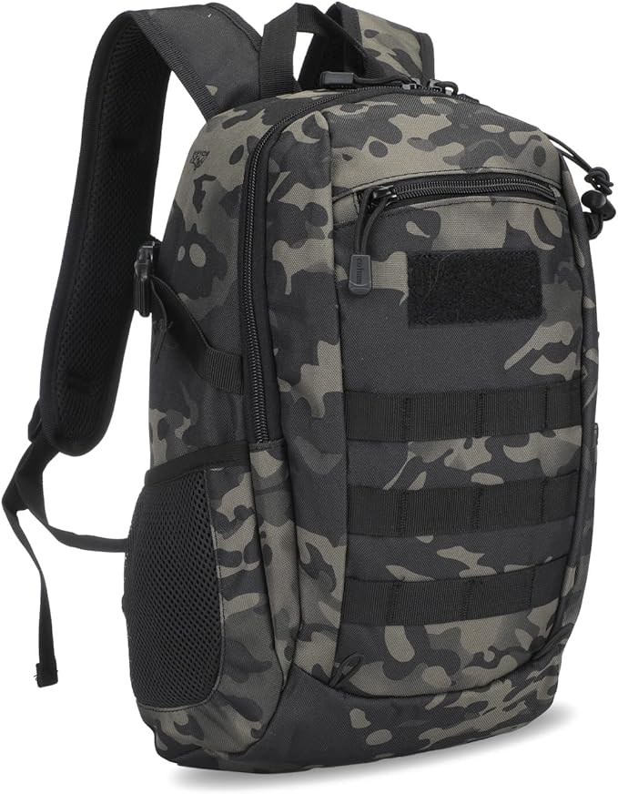 HUNTVP 20L Tactical Backpack Military MOLLE Backpack Daypack Rucksack Gear Tactical Assault Pack Bag for Hunting Camping Trekking (20L-Camo)
