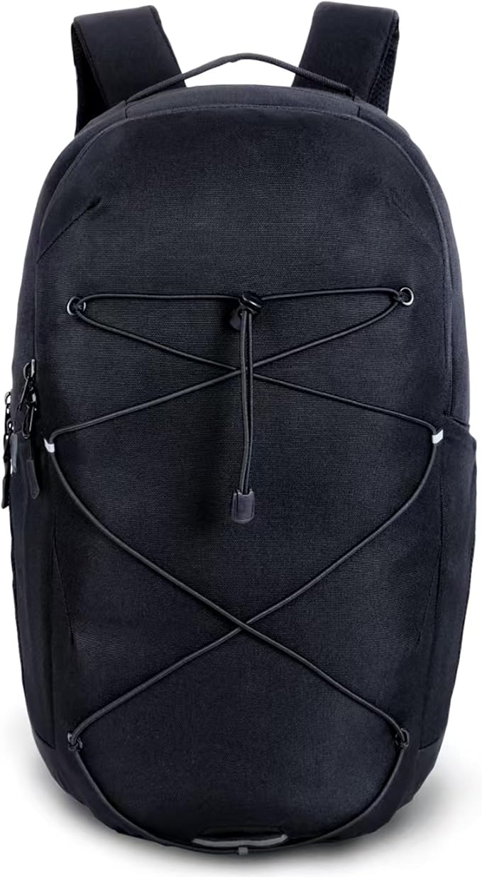 KEOFID Casual Backpack for Men and Women, Hiking Backpack for Travel, Black Daypacks for Sports, College, Water Resistant(Black)