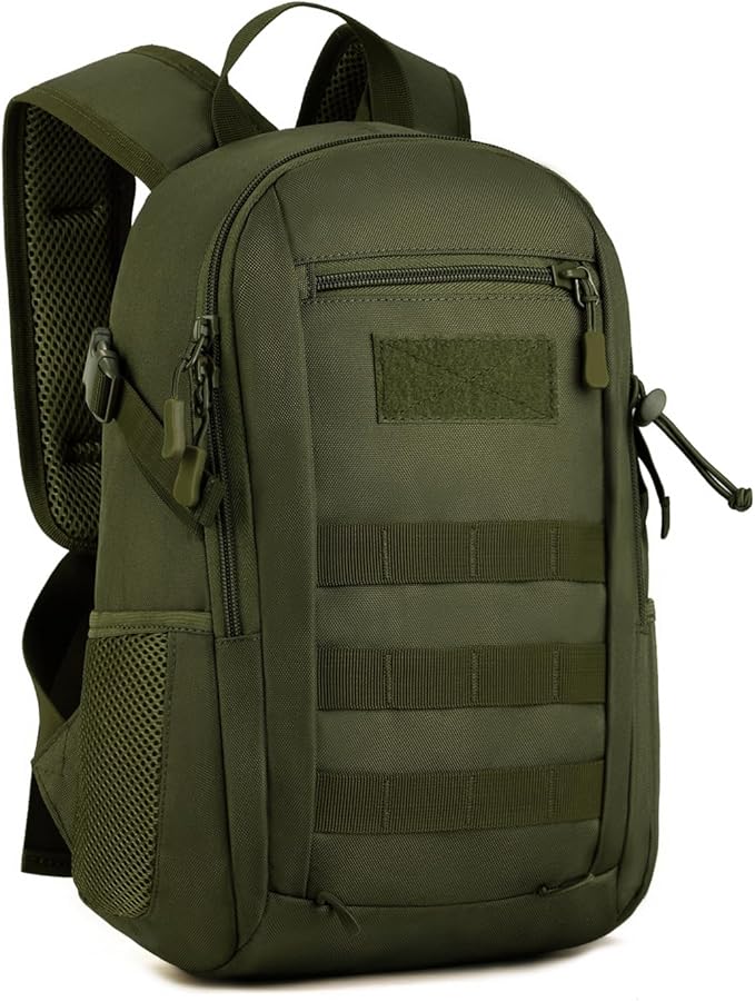HUNTVP 10L/20L/30L Tactical Backpack Military MOLLE Backpack Rucksack Gear Tactical Assault Pack for Hunting Camping Trekking (20L-Army Green)