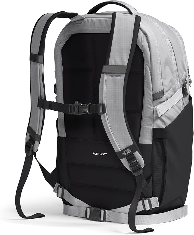 The North Face Router Everyday Laptop Backpack - Daypack, Water Repellent, Laptop Sleeve, Reflective Details, Meld Grey/TNF Black-NPF, One Size