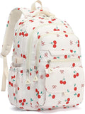 Phaoullzon Girls School Cherry Backpack for Kids Kawaii Bookbag College Daypack,Cherry