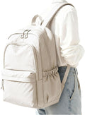 BJLFS Beige Backpack for School Women Girls, Waterproof Book bags Cute High School Backpacks for Men Teen Boys, Lightweight Travel College Backpack Mochilas Escolares para Daypack Ruckssack