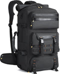 Travel Backpack for Men, 50L Carry On Flight Approved Convertible Duffle Bag with Shoe Compartment, 17 inch Laptop Luggage with USB Charging Port for Weekender Hiking, Black