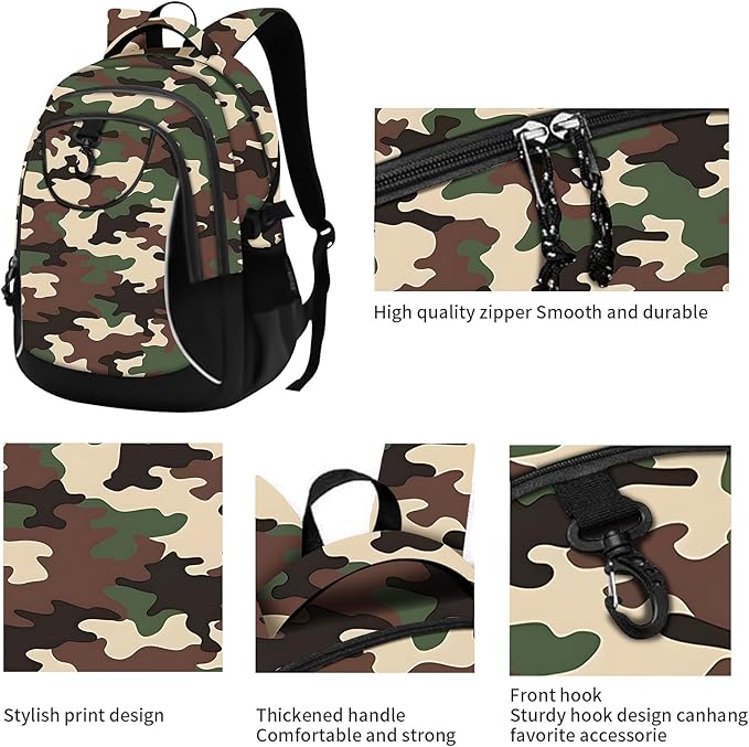 rickyh style School Backpack Travel Bag for Men & Women Lightweight College Back Pack with Laptop Compartmen (23JULV)