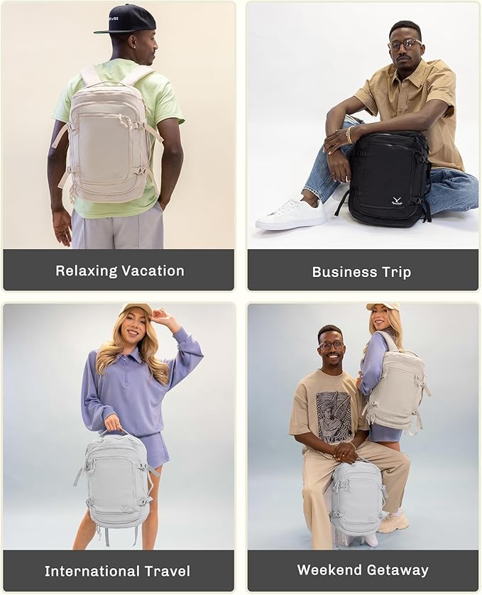 Hynes Eagle Travel Laptop Backpack 16 inches Lightweight Flight Approved Carry on Personal Item Bag Weekender Bag Daypack 20L Light Grey Blue