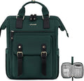 LOVEVOOK Laptop Backpack for Women, Teacher Nurse Bag Work Travel Computer Backpacks Purse,Water Resistant Daypack,Dark Green 15.6in