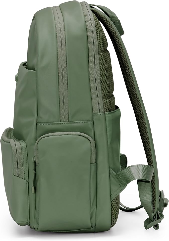 Traveler's Choice Iria 20L Backpack for Women, Water Resistant Travel Bag Daypack, Work, College, Business, Commuter, Green, Carry-on Laptop Backpack