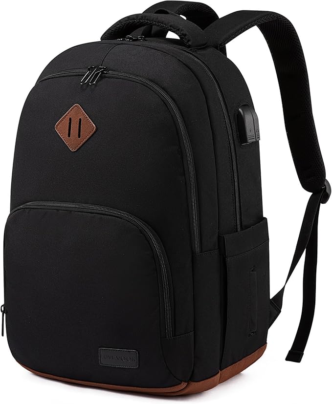 LOVEVOOK School Backpack for Women Men Classic Backpack with 15.6" Laptop Compartment Lightweight Bookbag for College Work High School