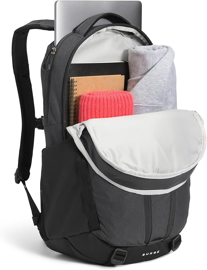 THE NORTH FACE Surge Commuter Laptop Backpack | Daypack With Water Repellent Finish, 16" Laptop Sleeve, Reflective Details