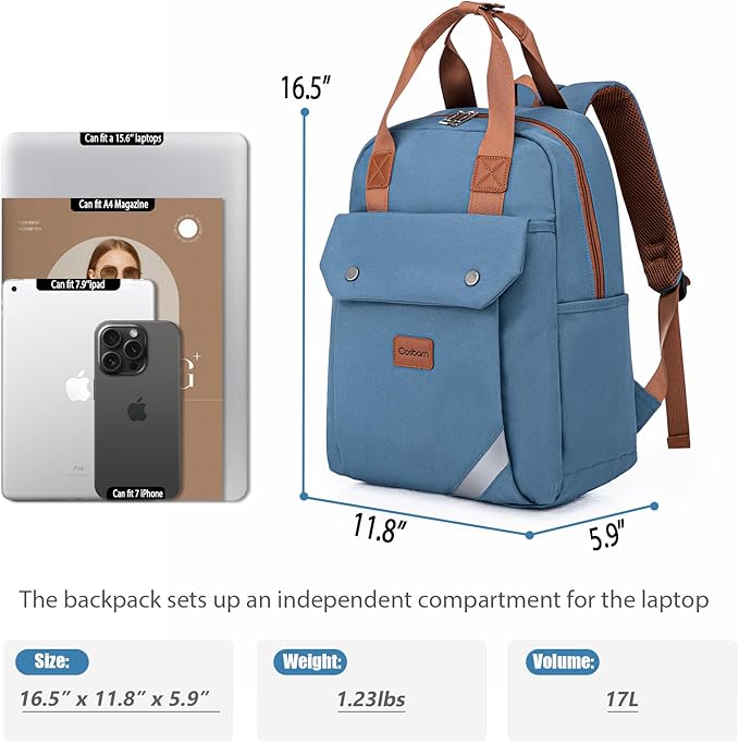 Travel Backpack with External USB Port, Durable Lightweight Backpack with One Laptop Compartment, Large backpack for Travel, College and Daily Use