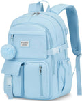 Backpack for Teen Girls, 15.6 Inch Laptop Backpack Cute Kids Bookbag for Middle School College Students, Large School Bag for Women (Blue)
