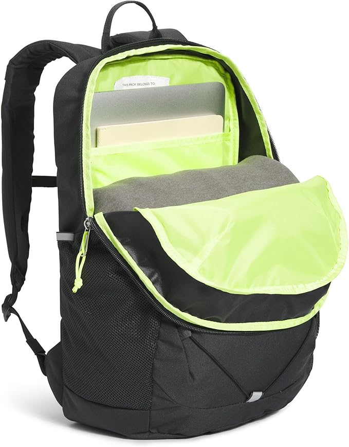 The North Face Kids' Court Jester Backpack - Water-Repellent Travel Bag, Spacious Main Compartment, for Tweens/Young Teens, Asphalt Grey/Led Yellow-NPF, One Size
