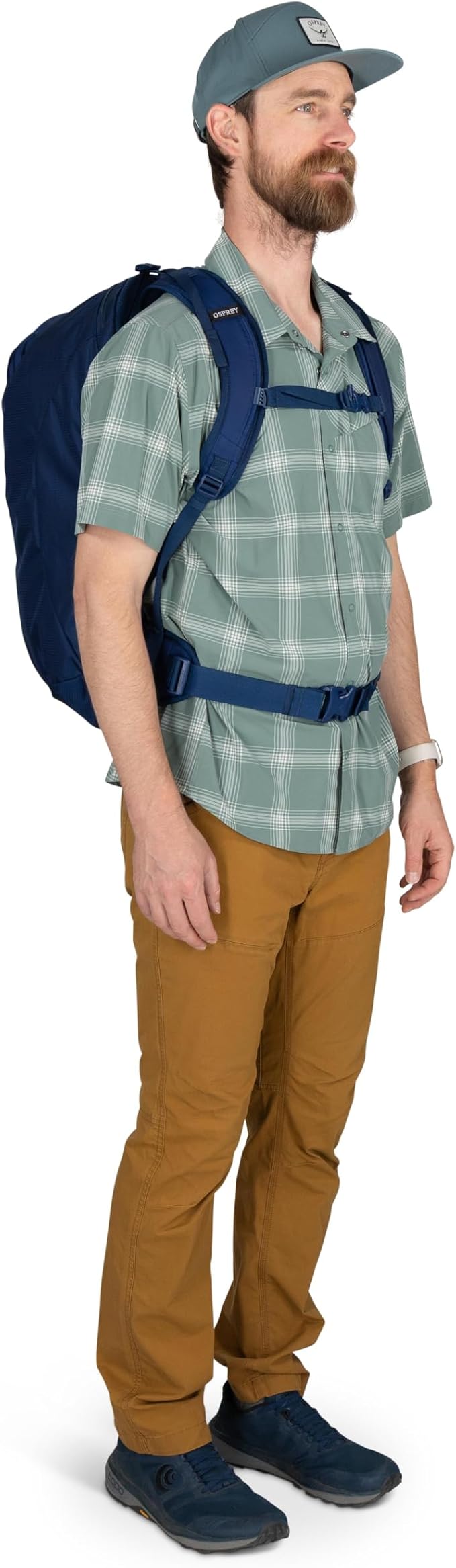 Osprey Farpoint 40L Men's Travel Backpack - Carry On Bag with Laptop Sleeve and Toiletry Pocket, Sawdust
