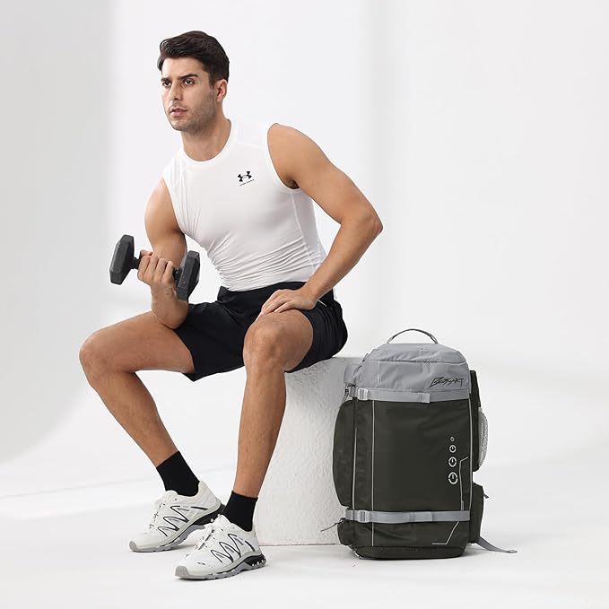 BE SMART 2 in 1 Convertible Gym Duffel Bags with Shoes Compartment - 40L Waterproof Extra Large Workout Backpack for Gym Men, Heavy Duty Sports Duffle Backpacks for Travel, Hiking, Camping, Carry On