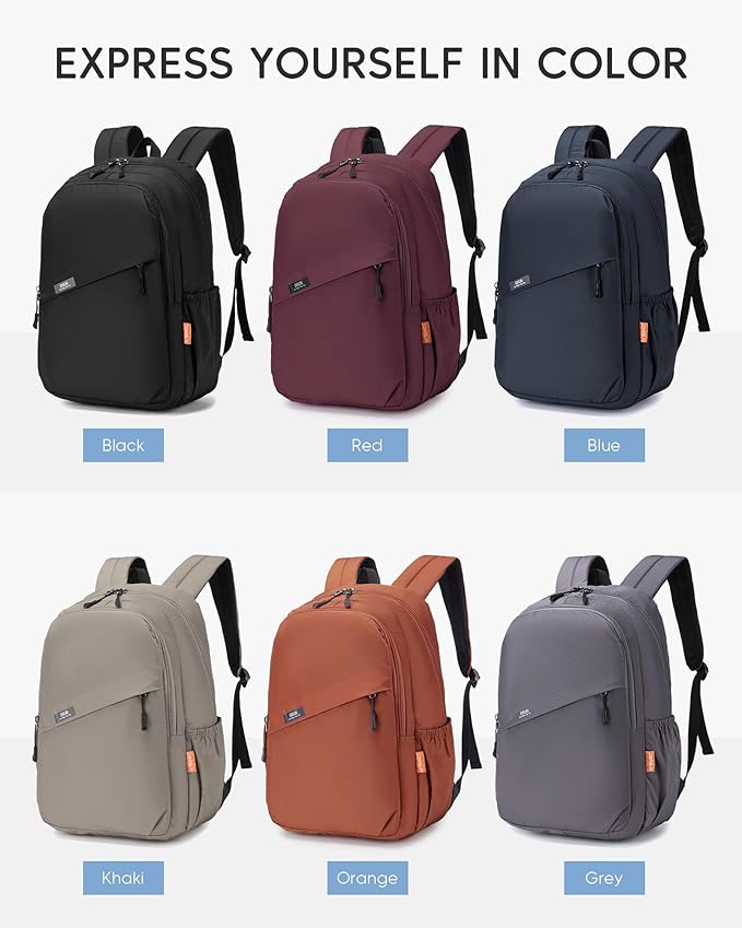 40x30x15cm Personal Item Bag Travel Backpack Carry On Flight Approved with Anti-Theft Pocket Water-resistant Casual Daypack for Weekender Business Hiking,Beige