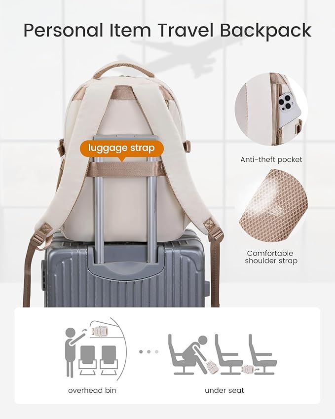 LOVEVOOK Laptop Backpack for Women, 15.6-Inch Work Backpack, College Bookbag Casual Personal Item Travel Bag Business Computer Daypack for Teacher Nurse, Gift