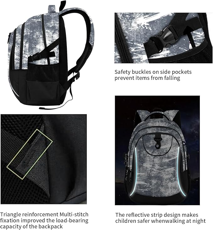 rickyh style School Backpack Travel Bag for Men & Women Lightweight College Back Pack with Laptop Compartmen (23MOSE)