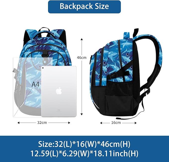 rickyh style School Backpack Travel Bag for Men & Women Lightweight College Back Pack with Laptop Compartmen (23SY)