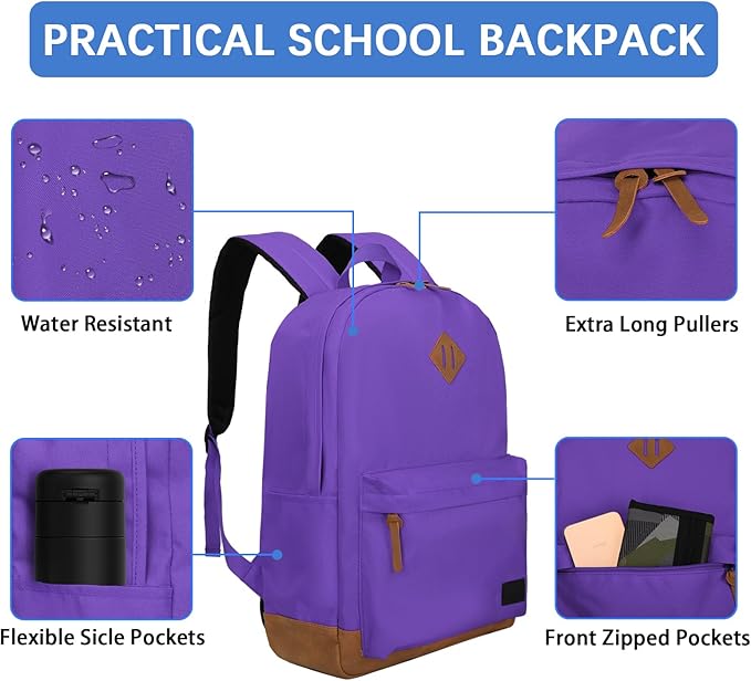 Goloni Backpack for Men Women, Anti-Theft Travel Laptop Backpack, Water Resistant 17.3 Inch USB Charging Backpack, Large Capacity Work Commute Bag