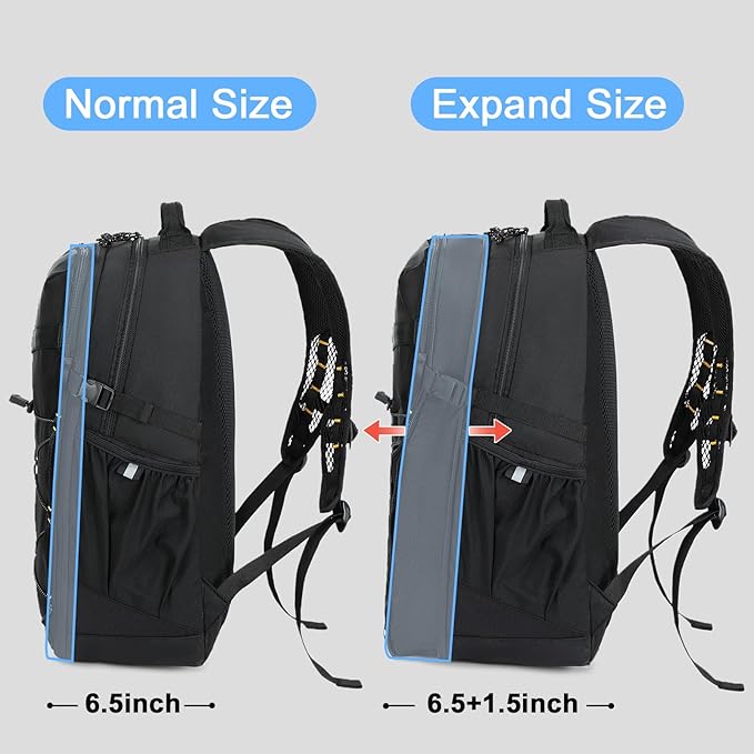 CAMTOP Backpack for Men Women Expandable Travel Backpack Fits 15.6 Inch Computer Lightweight Casual Backpacks for College Outdoor Daypack