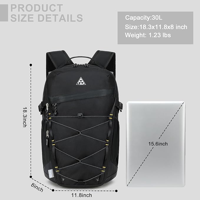 CAMTOP Backpack for Men Women Expandable Travel Backpack Fits 15.6 Inch Computer Lightweight Casual Backpacks for College Outdoor Daypack