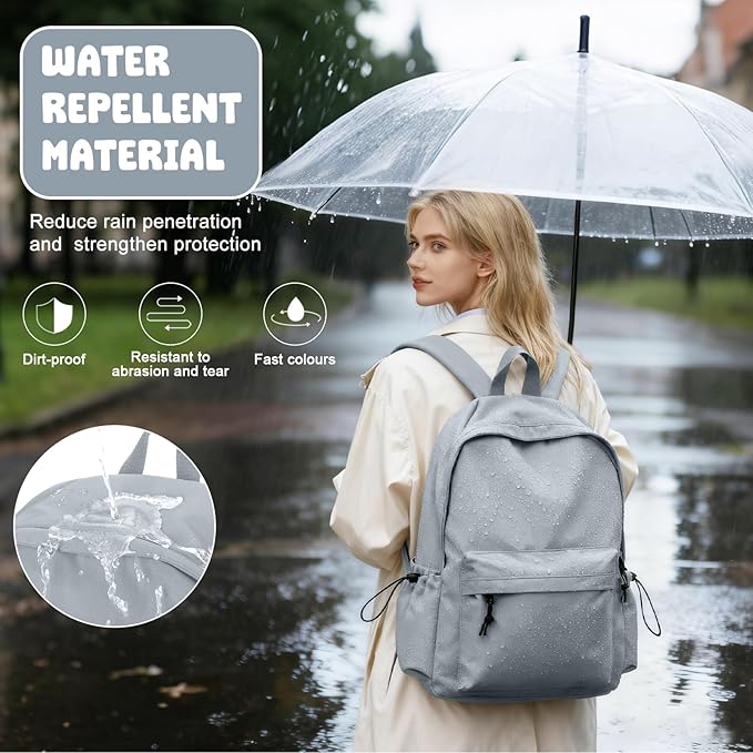 VECAVE School Backpack Blue Waterproof Bookbag Casual Lightweight Travel Rucksack Daypack Backpacks for Men Women College High School Bags backpack for Boys Girls Teens