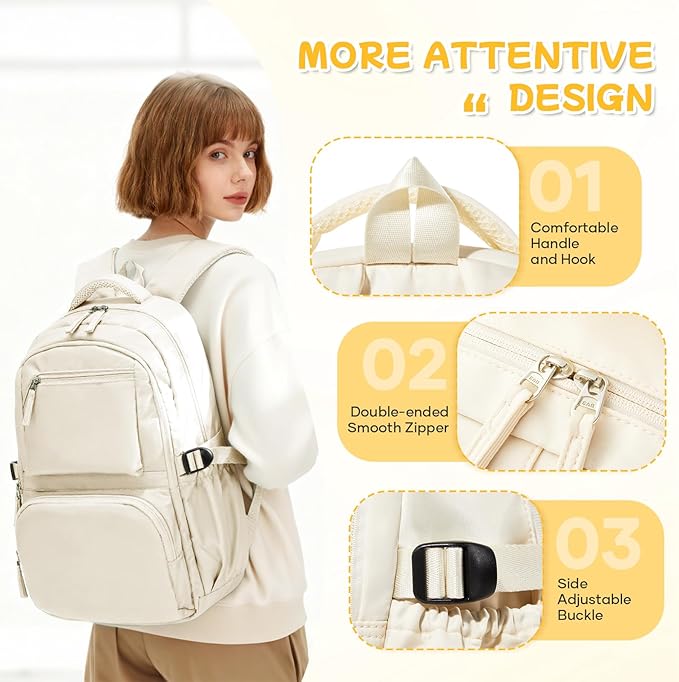 Travel Laptop Backpack for College Students School Backpack with Laptop Compartment Gym Backpack for Women School Backpacks for Teens Bookbag College Backpacks for Women Men