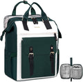 LOVEVOOK Laptop Backpack, Travel Bag with 17.3 inch Laptop Compartment, Water Resistant Teacher Nurse Doctor Work Bag, Anti-theft Daypack, Beige Green