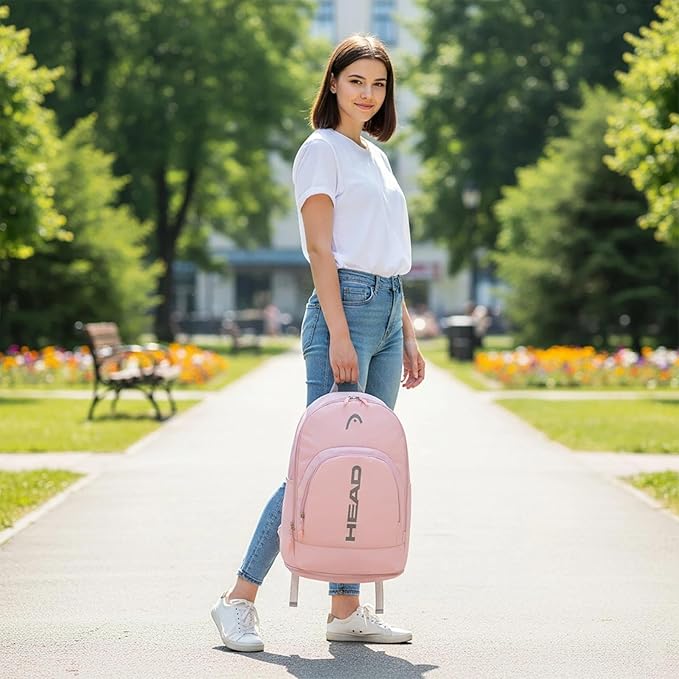 HEAD Waterproof Travel Backpack for Women, Lightweight 15.6 Inch Laptop Backpack with Shoes Compartment, Casual Daypack College Backpacks with 8 Pockets for Overnight/Sports Gym/Work/Fitness