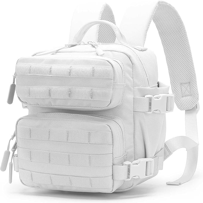 9L Mini Backpack for Women, 9L Small Hiking Backpack of Gym, Travel, Camping (White)