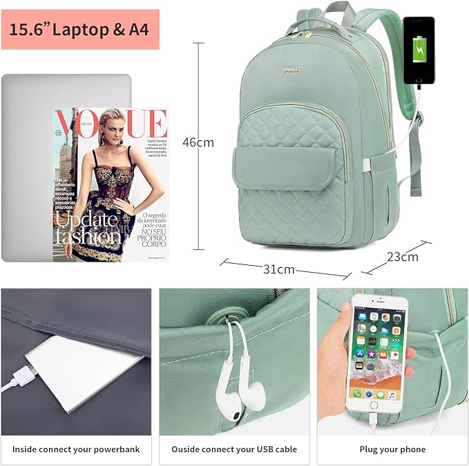 Backpack Purse for Women Bookbag for Teens Girls,School Backpack for High School College,Laptop Backpack for Women for Travel Business