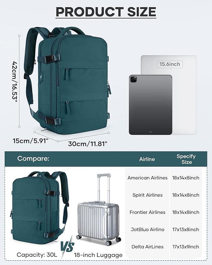 coofay Vacuum Backpack Travel with Pump Vacpack Travel Backpack with Vacuum System Compression Backpacks