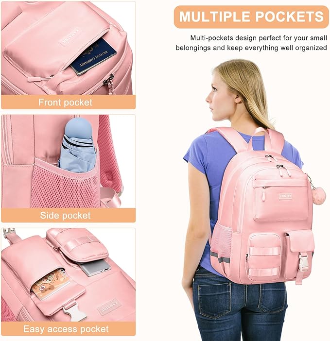 Girls Backpack School Bag for Students tees girls Book Bag, Backpack for Women, 15.6 inch Laptop Backpack,