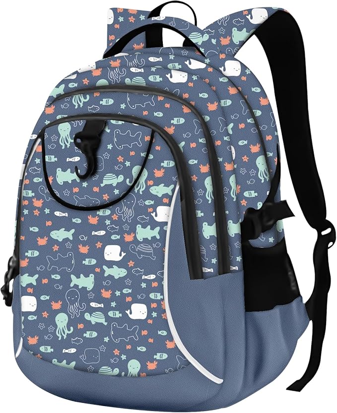 rickyh style School Backpack Travel Bag for Men & Women Lightweight College Back Pack with Laptop Compartmen