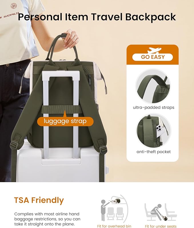 LOVEVOOK Puffer Laptop Backpack for Women, 17 Inch Work Backpack purse for Nurse Teacher, College Bookbag Personal Item Travel Bag Computer Daypack for Daily Commute