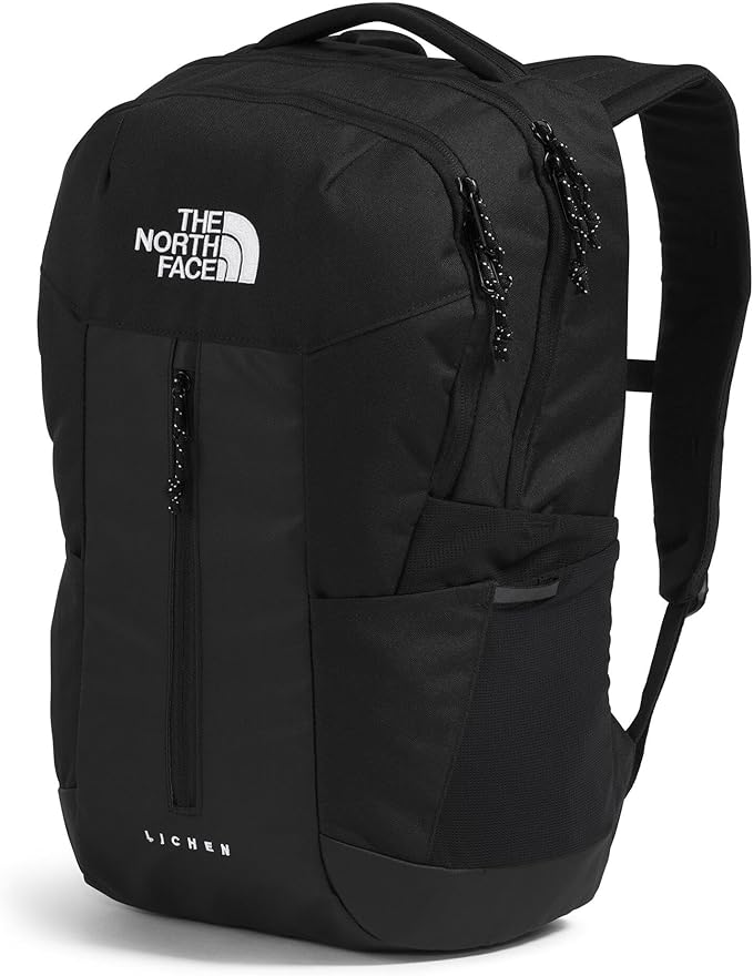 The North Face Lichen Daypack - Everyday Commuter Backpack, Laptop Sleeve, Water Bottle Pockets, Center Front Pouch, TNF Black/TNF White, One Size