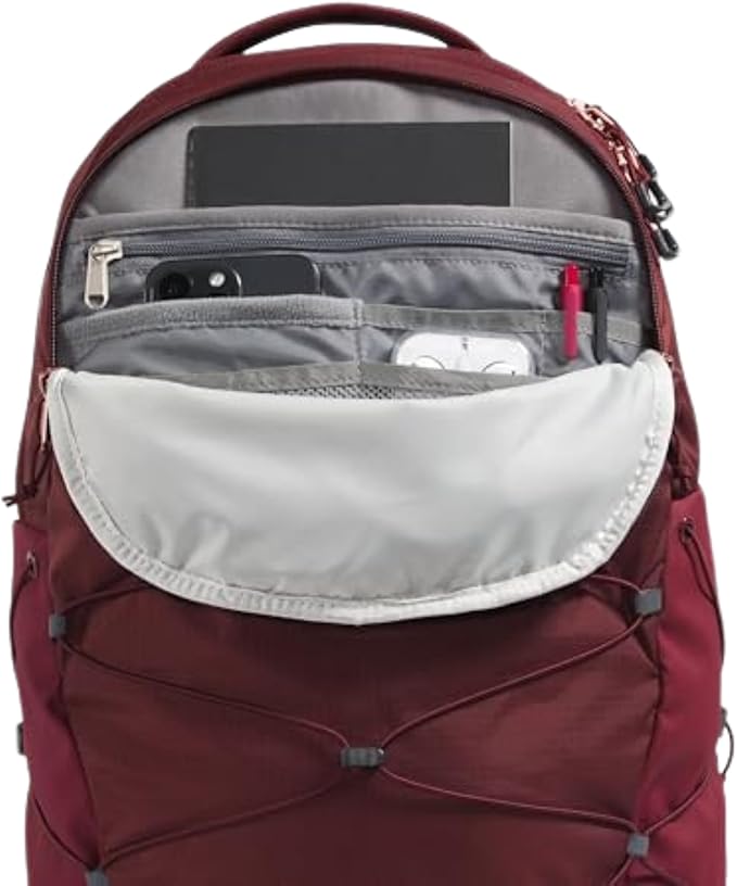 THE NORTH FACE Women's Borealis Luxe Commuter Laptop Backpack, Sumac/Burnt Coral Metallic, One Size
