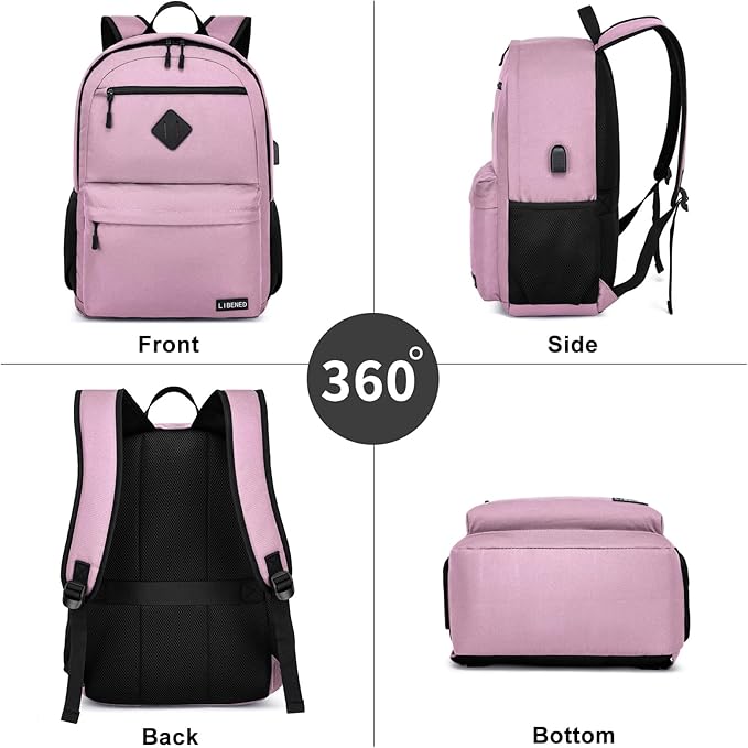Backpack for Teen Girls, Cute School Backpacks for Women Students Bookbag, Comfortable 15.6 inch Laptop Bookbag
