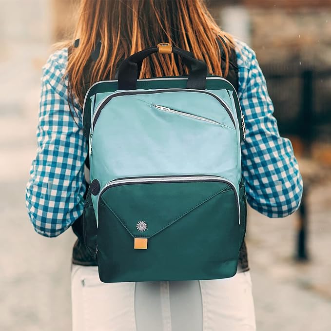 Hap Tim Laptop Backpack 15.6/14/13.3 Inch Laptop Bag Travel Backpack for Women/Men Waterproof School Computer Bag Large Capacity Bookbag for College/Travel/Business (7651EU), Green
