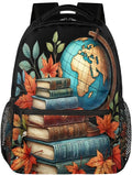 Pardick Book Earth Backpack for Kids Girls Boys Lightweight School College Students 18in Bookbag Large Capacity Computer Backpacks Laptop Rucksack Travel Gym Hiking Camping Daypack