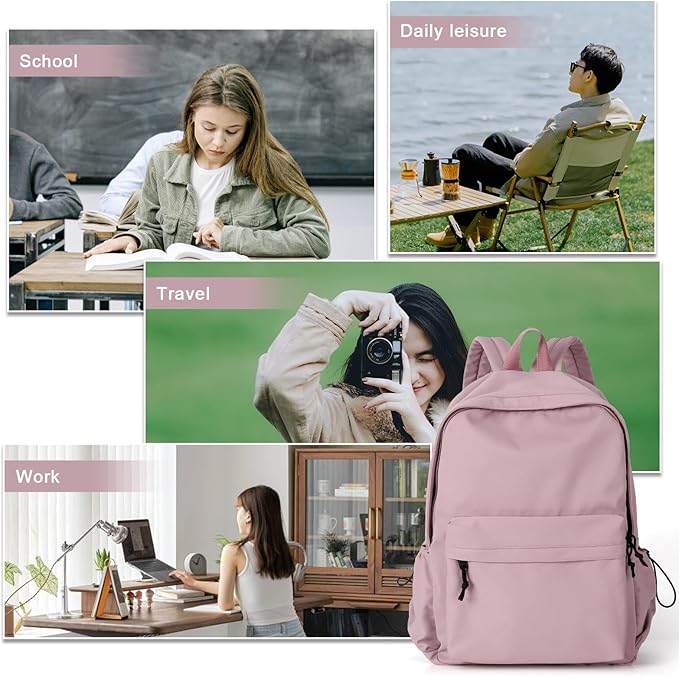 Middle School Backpack For Men Women Simple Backpack For College Students Aesthetic High School Bag Waterproof Bookbag For Teens Girls Boys（Green）