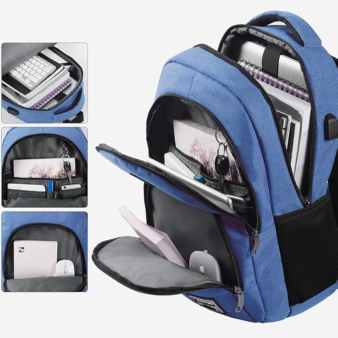 YAMTION Men's and Women's Computer Backpack with USB Charging for Travel Campus Business 35L