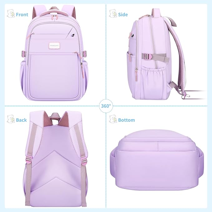 Aesthetic Backpack for School Cute Laptop Purple Backpack Teens Girls Travel Casaul Daypack Lightweight Book Bags