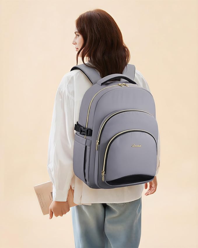 LOVEVOOK Laptop Backpack for Women, 15.6-Inch Work Backpack, College Bookbag Casual Personal Item Travel Bag Business Computer Daypack for Teacher Nurse, Gift
