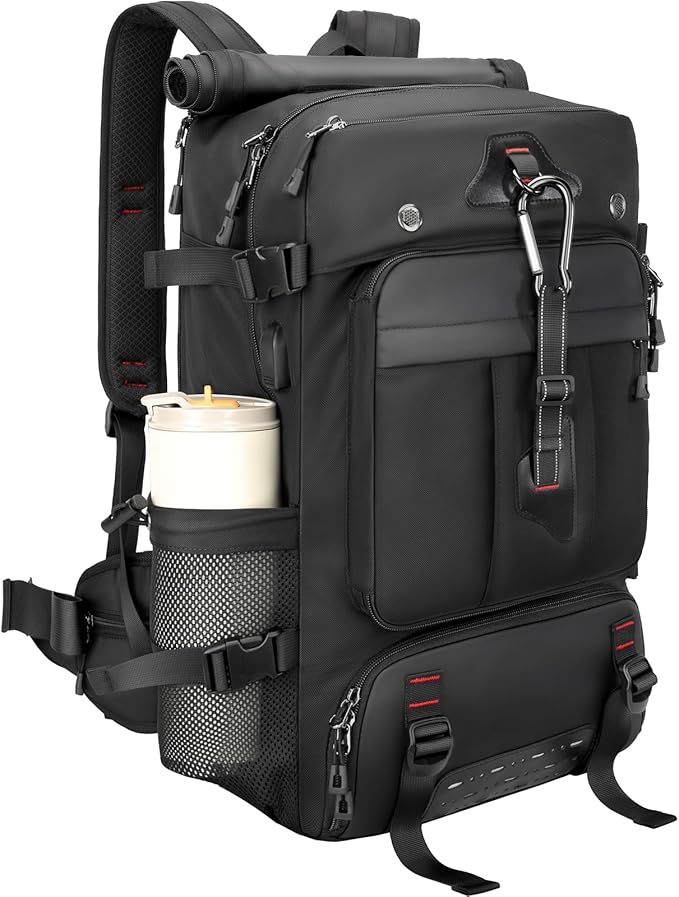 Travel backpack for men,60L Extra Large Carry on Backpack Durable Convertible Duffle Bag with Shoe Compartment Fit for 17 Inch Laptop for travel, camping,Weekender Hiking