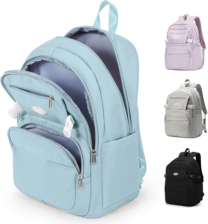 Lightweight Backpack for College & High School Backpack With Lots of Pockets Cute School Bag for Girls Boys, Large Capacity Bookbag for Women Men, Waterproof Teens Casual Daypack Backpack(Blue)