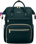 Laptop Backpack for Women Work Bags - 15.6 Inch Professional Womens Travel Backpack Purse Computer Laptop Bag Nurse Teacher Backpack Waterproof Carry on Back Pack with USB Port Dark Green