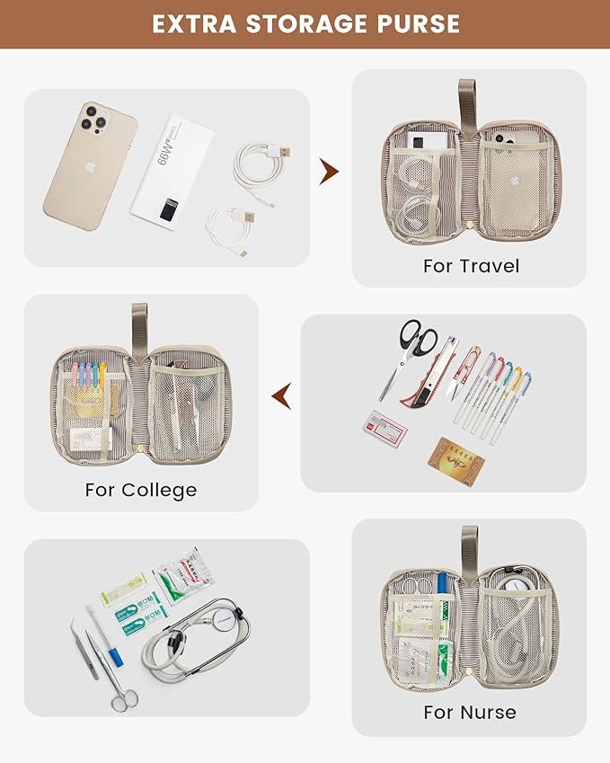 LOVEVOOK 17.3 Inch Laptop Backpack for Women, Large Capacity Travel Backpack with Organizer Bag, Waterproof Carry on Backpack Work Bag with USB Port, Teacher Nurse Backpack Purse, 2PCS