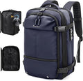 Travel Backpack with Vacuum System,60L Expandable Vacuum Backpack Travel with Built-in Pump,17.3 inch Laptop Backpacks Carry On Backpack with TSA Lock(Blue,Built-in Air Pump)
