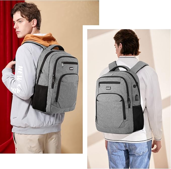 Paude Backpack for School, Laptop, Bookbag for Teen Boys - 15.6 Inch College Backpack for University, Business, Work, Travel